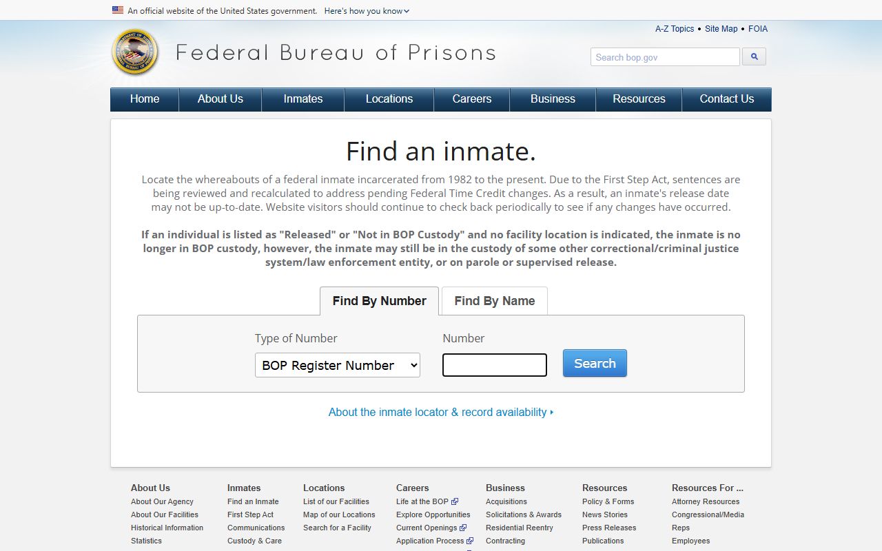 Federal BOP inmate locator compared with Lee County jail booking photos